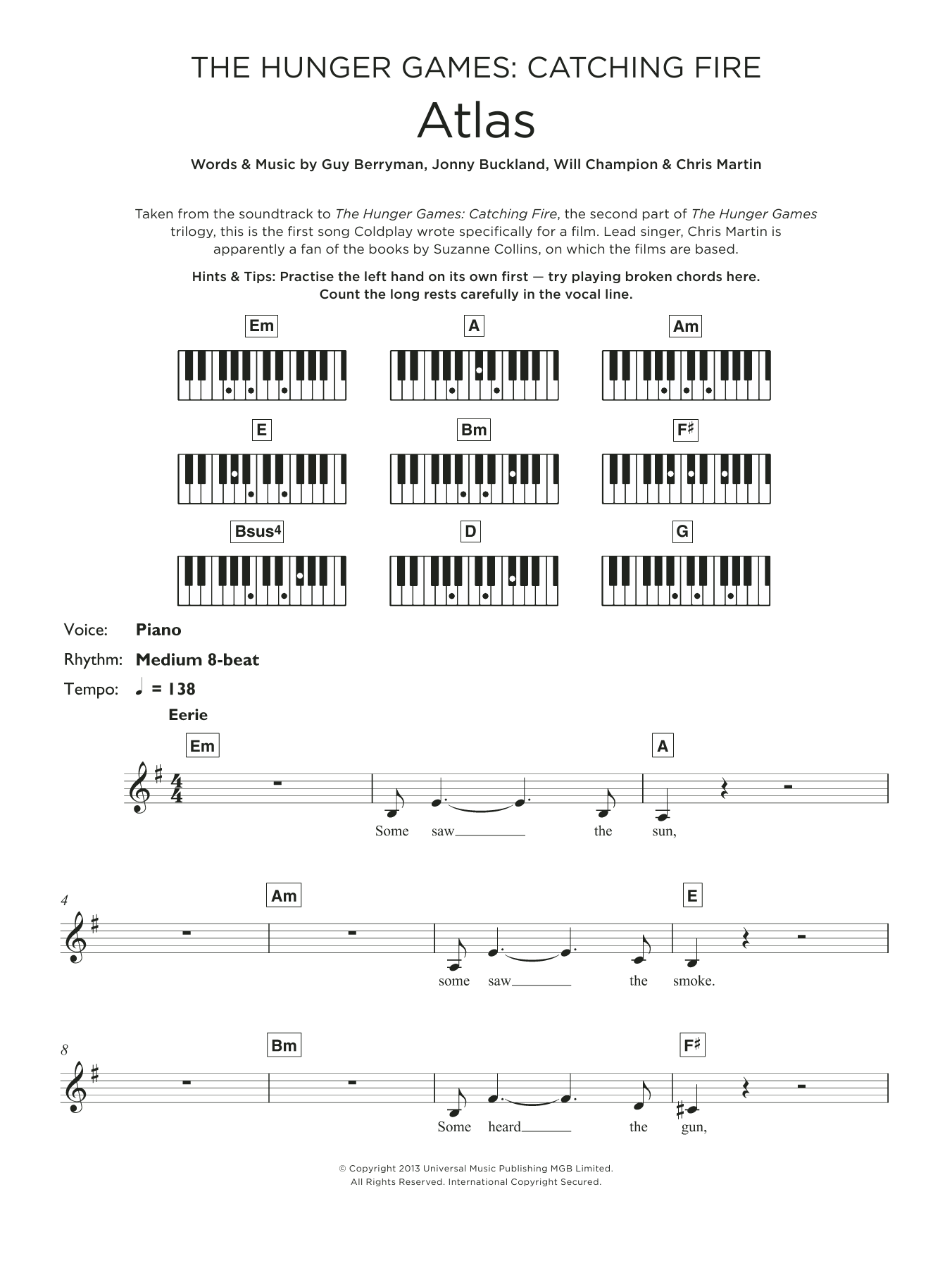 Produktgalerie: Seite 1 von 1 Atlas, Coldplay, Keyboard