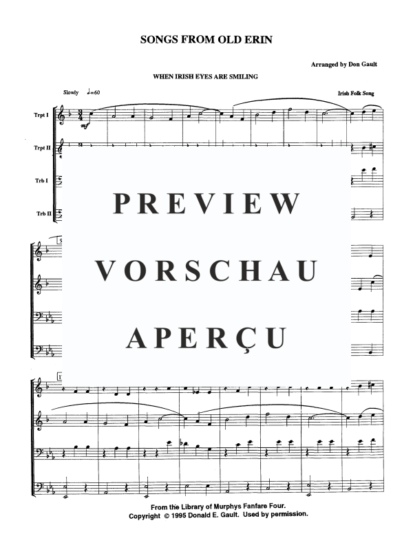 Produktgalerie: Seite 3 von 11 Songs From Old Erin - Irish Folk Songs, , Blechbläser Quartett