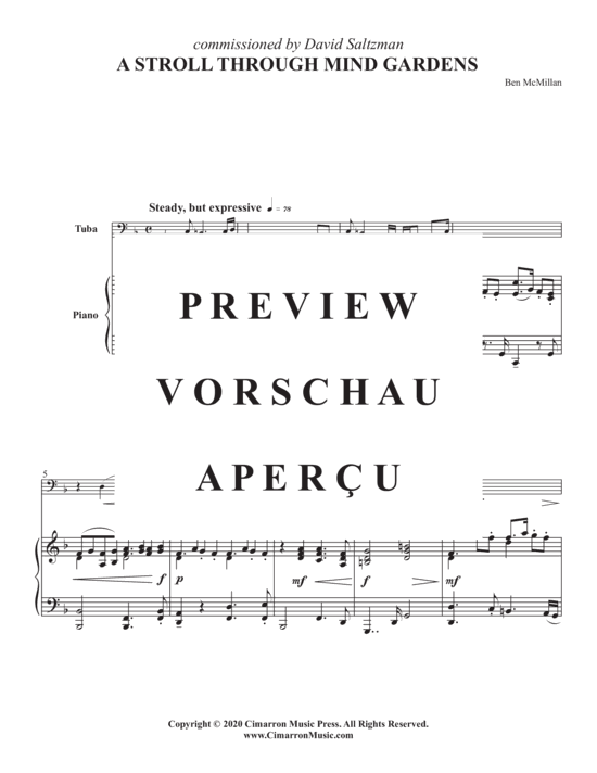 Product gallery: Page 4 of 15 Stroll Through Mind Gardens, A , , (tuba + piano)