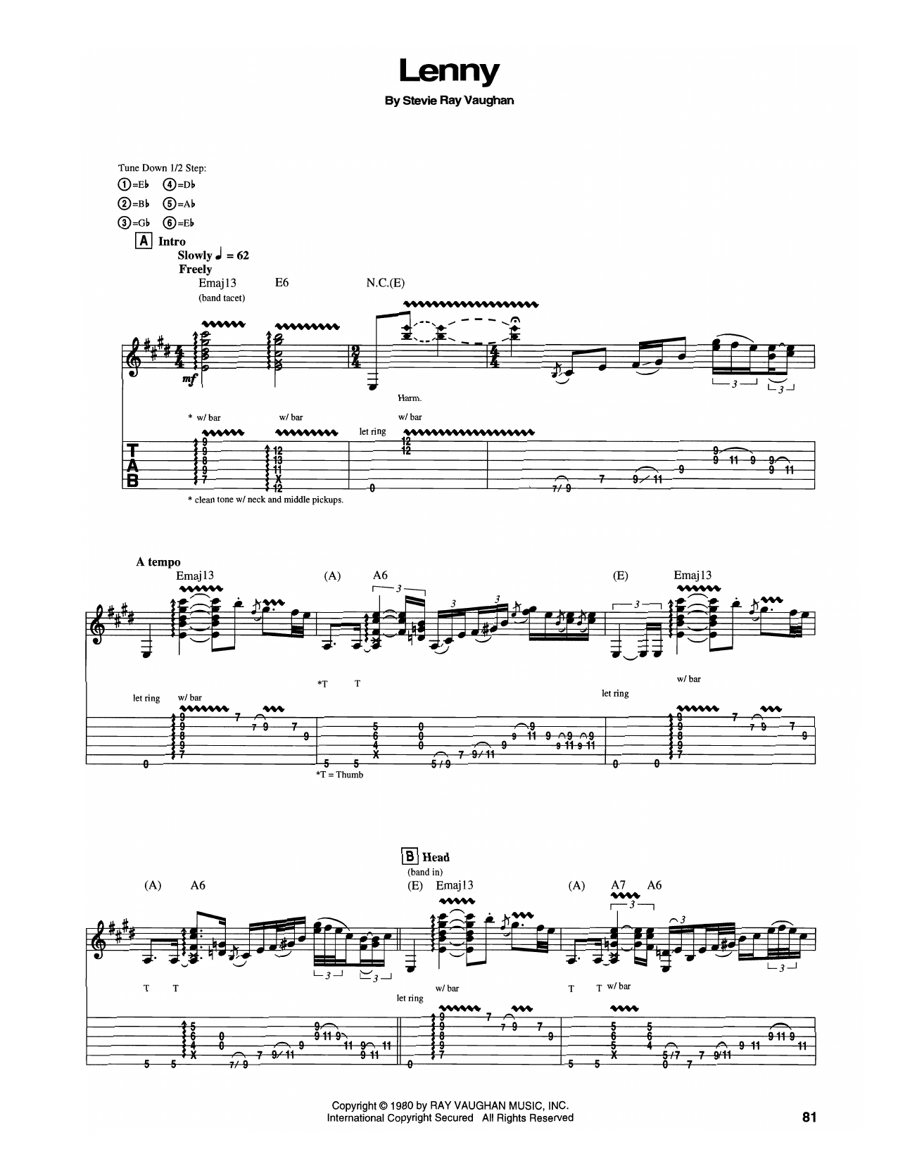 Produktgalerie: Seite 1 von 1 Lenny, Stevie Ray Vaughan, Gitarre