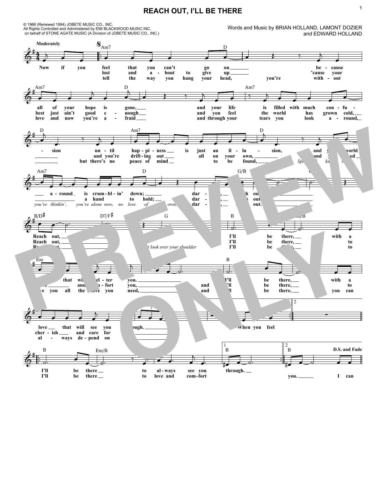 Produktgalerie: Seite 1 von 1 Reach Out And I'll Be There, The Four Tops, Melodieinstrument
