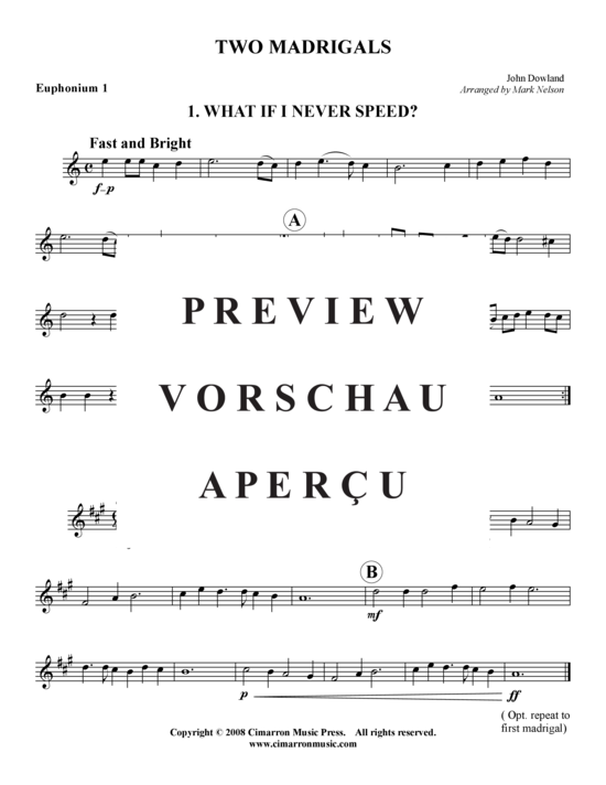 Product gallery: Page 5 of 9 Zwei Madrigale , , (Tuba Quartet: 2x Baritone, 2xTuba)