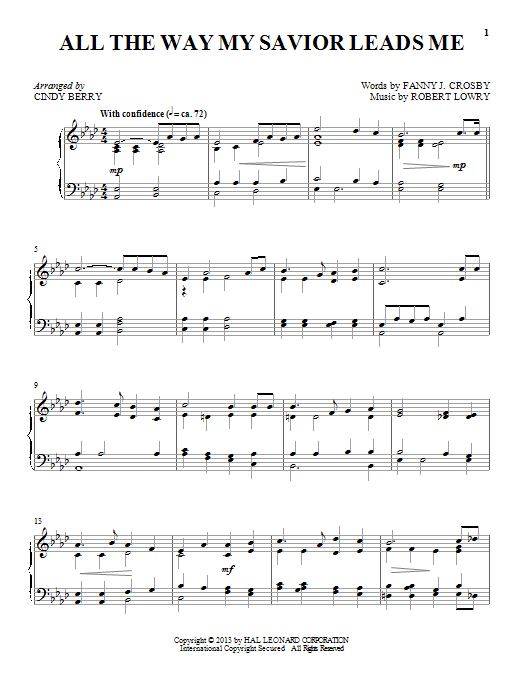 Produktbild zu: All The Way My Savior Leads Me