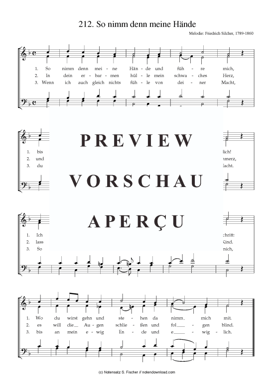 Product picture to: So nimm denn meine Hände Friedrich Silcher, 1789-1860 