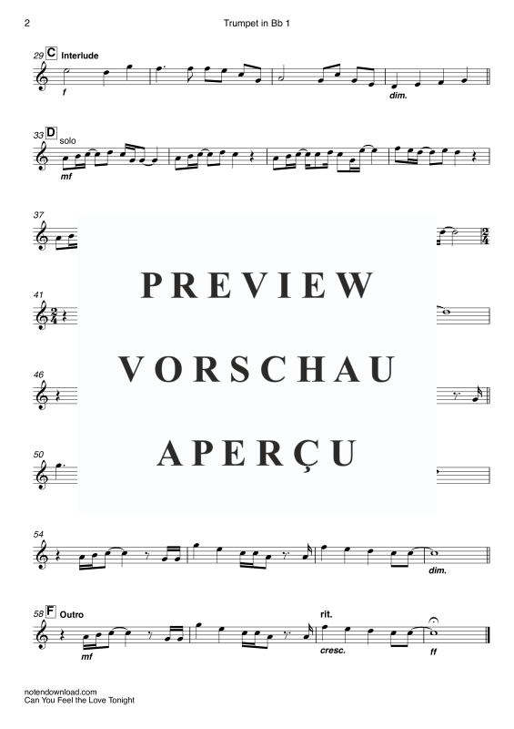 Produktgalerie: Seite 11 von 11 Can You Feel The Love Tonight, John, Elton, Blechbläser Quintett/Ensemble/Band - Klavier, E-Bass und Drum Set opt.