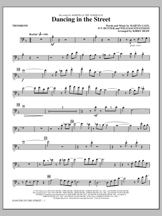 Produktgalerie: Seite 1 von 1 Dancing In The Street - Trombone, Kirby Shaw, Chor