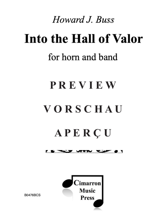 Product gallery: Page 2 of 21 Into the Hall of Valor , , (Horn und Concert Band)