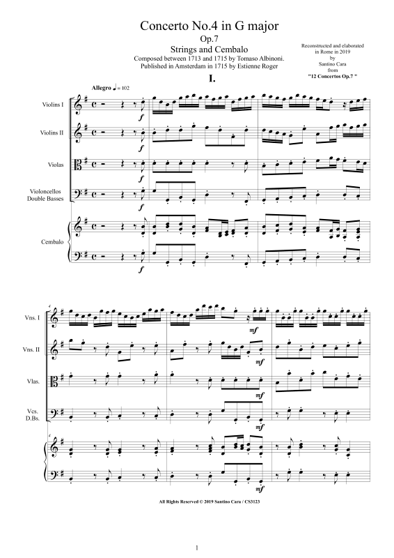 Product picture to: Concerto No.4 in G-Dur Op.7Tomaso Albinoni