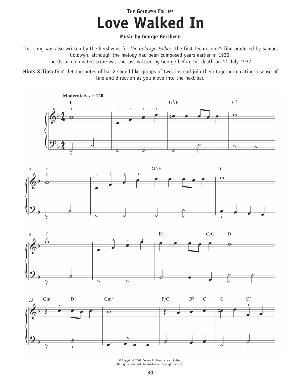 Produktgalerie: Seite 1 von 1 Love Walked In, George Gershwin, Klavier