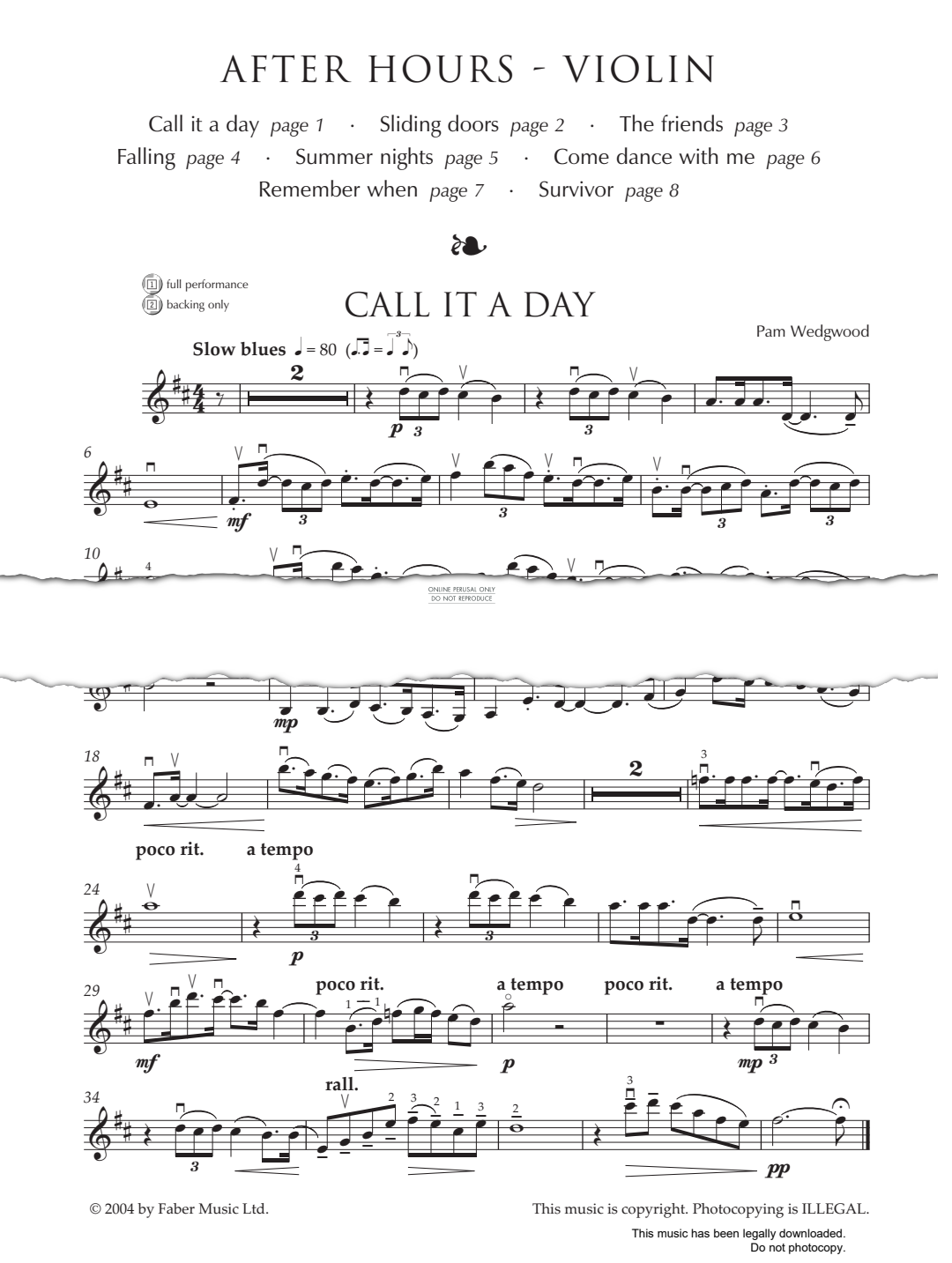 Produktgalerie: Seite 1 von 1 Call It A Day, Pam Wedgwood, Klavier, Violine