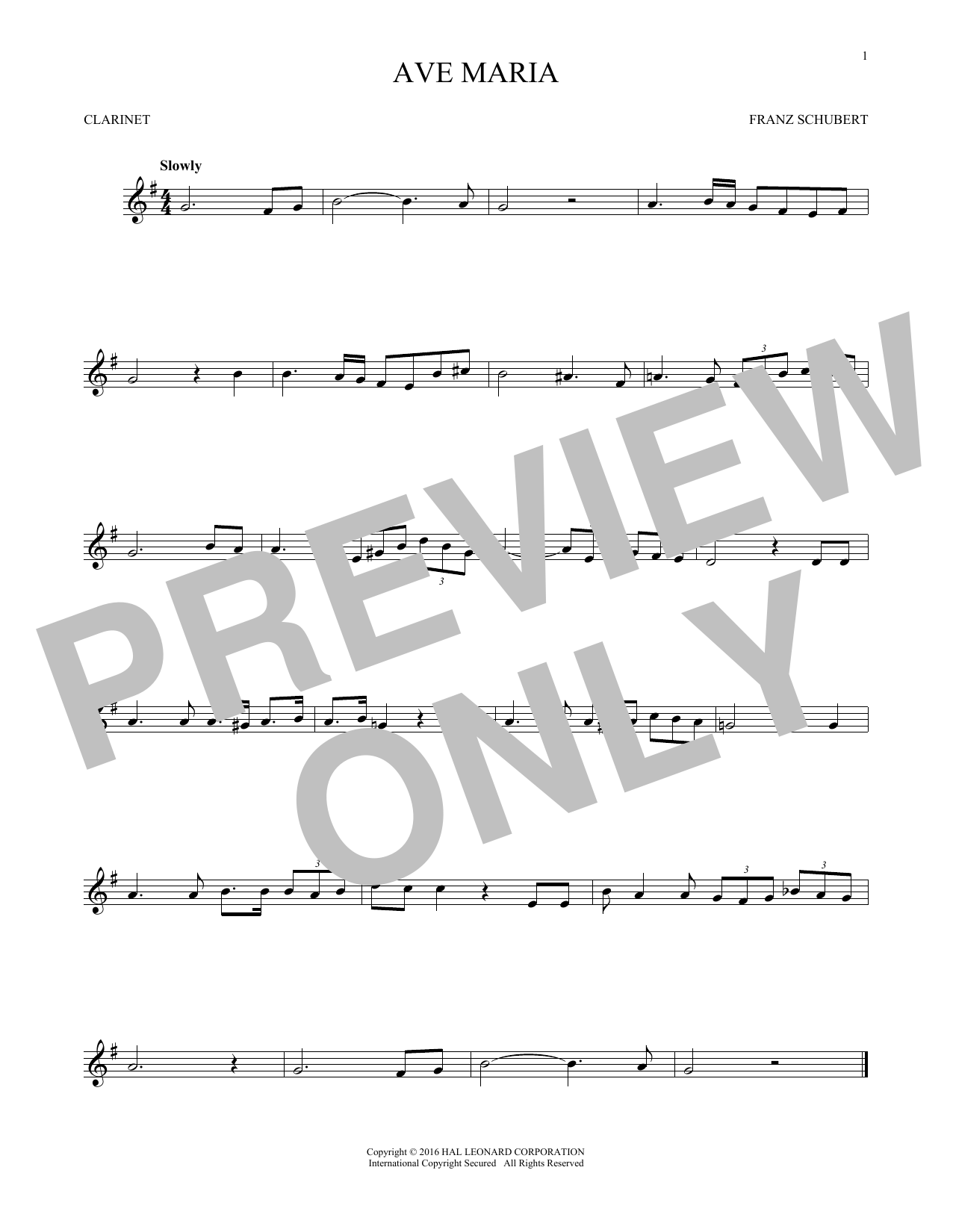 Product gallery: Page 1 of 1 Ave Maria, Op. 52, No. 6, Franz Schubert