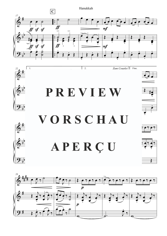 Produktgalerie: Seite 6 von 11 Hanukkah, , Alt Saxophon und Klavier