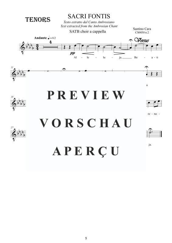 Produktgalerie: Seite 6 von 7 Sacri fontis - Ambrosianischer Gesang, , Gemischter Chor a capella