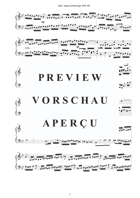 Product gallery: Page 3 of 7 Fuge in B-Dur BWV 954, , Solo Piano