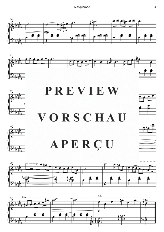 gallery: Masquerade - from the album The Valley, Niklas Blumenthaler, (Klavier Solo)