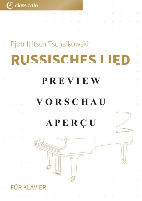 Produktgalerie: Seite 2 von 4 Russisches Lied - Nr. 11 aus Kinderalbum op. 39 , , Klavier Solo