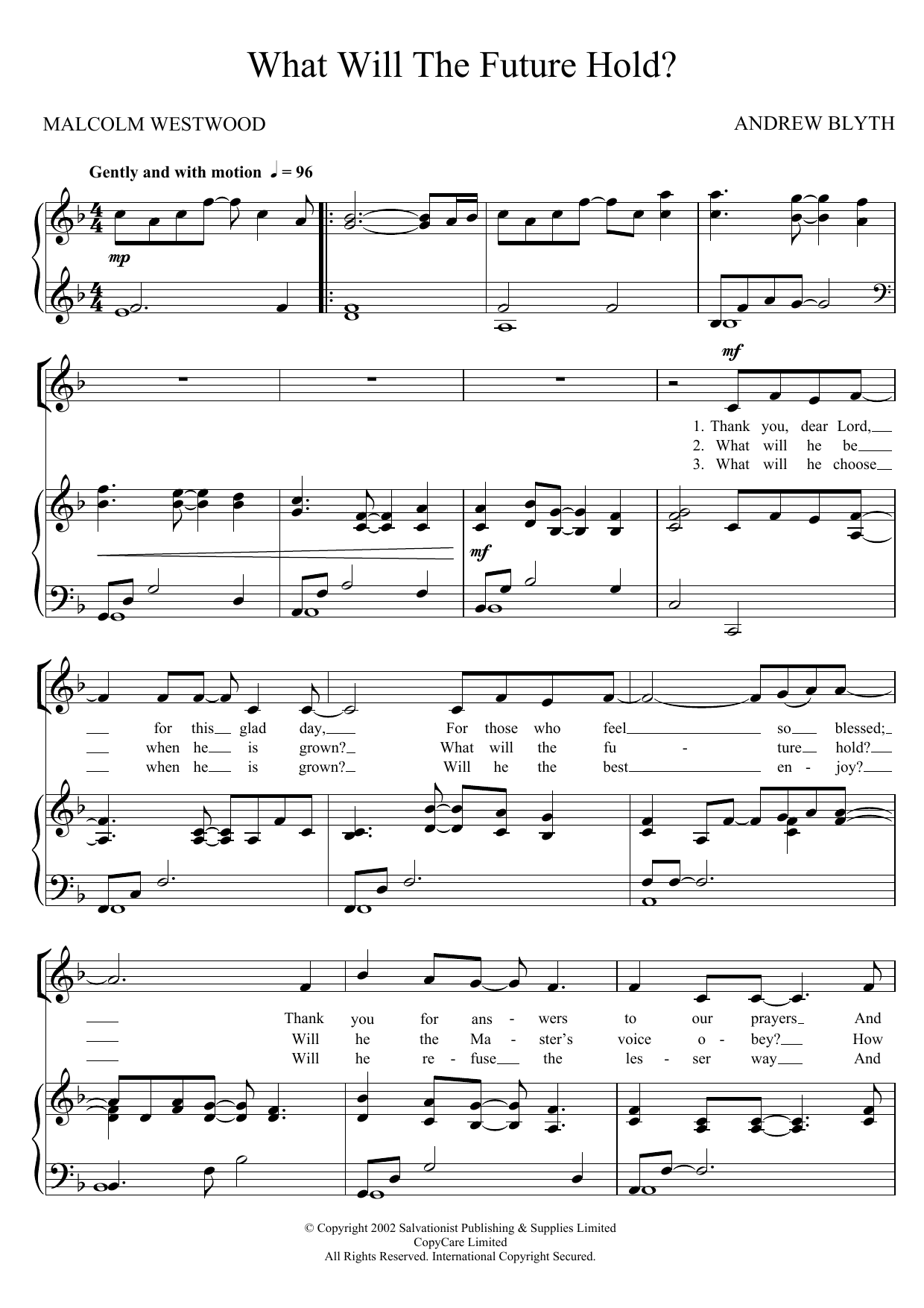 Produktgalerie: Seite 1 von 1 What Will The Future Hold?, The Salvation Army, Chor