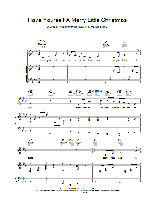 Produktgalerie: Seite 1 von 1 Have Yourself A Merry Little Christmas, Frank Sinatra, Gesang, Gitarre, Klavier