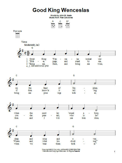 Product gallery: Page 1 of 1 Good King Wenceslas, Piae Cantiones