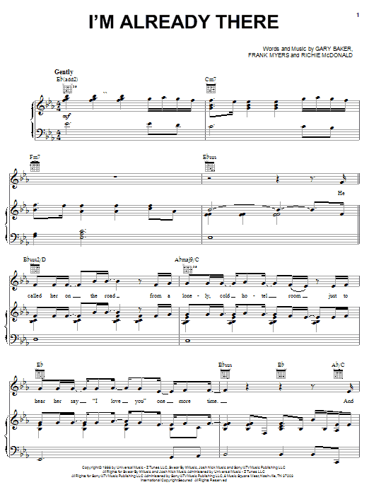 Produktgalerie: Seite 1 von 1 I'm Already There, Lonestar, Gesang, Gitarre, Klavier