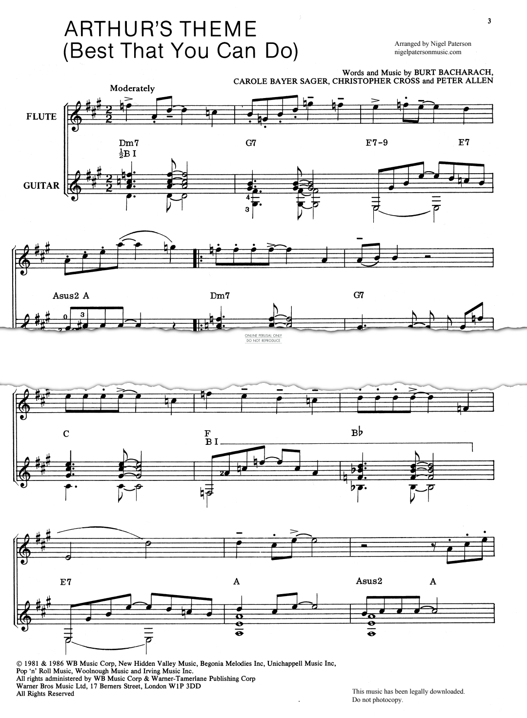 Product gallery: Page 1 of 1 Arthur's Theme (Best That You Can Do), 