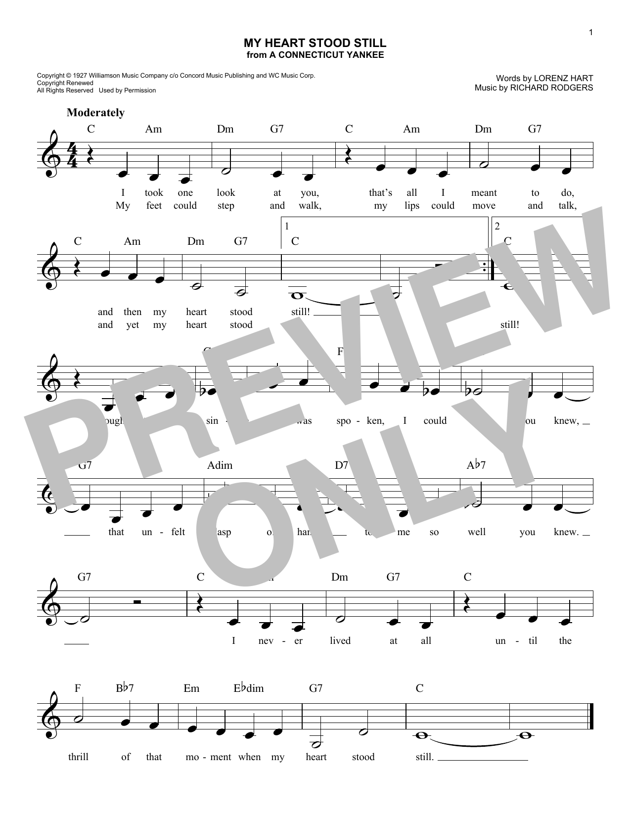 Produktbild zu: My Heart Stood Still (from A Connecticut Yankee)