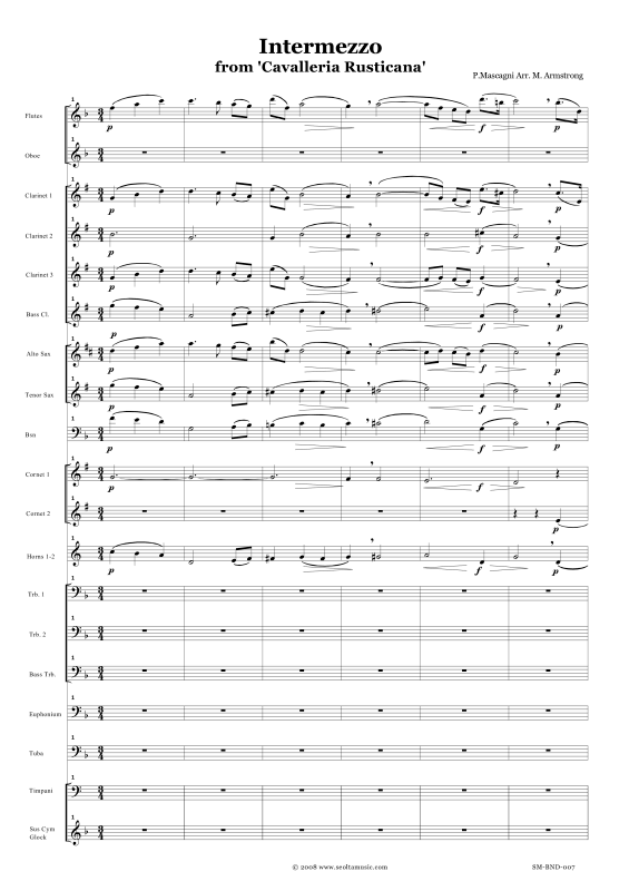 Produktgalerie: Seite 1 von 11 Intermezzo aus Cavalleria Rusticana, , Concert Band