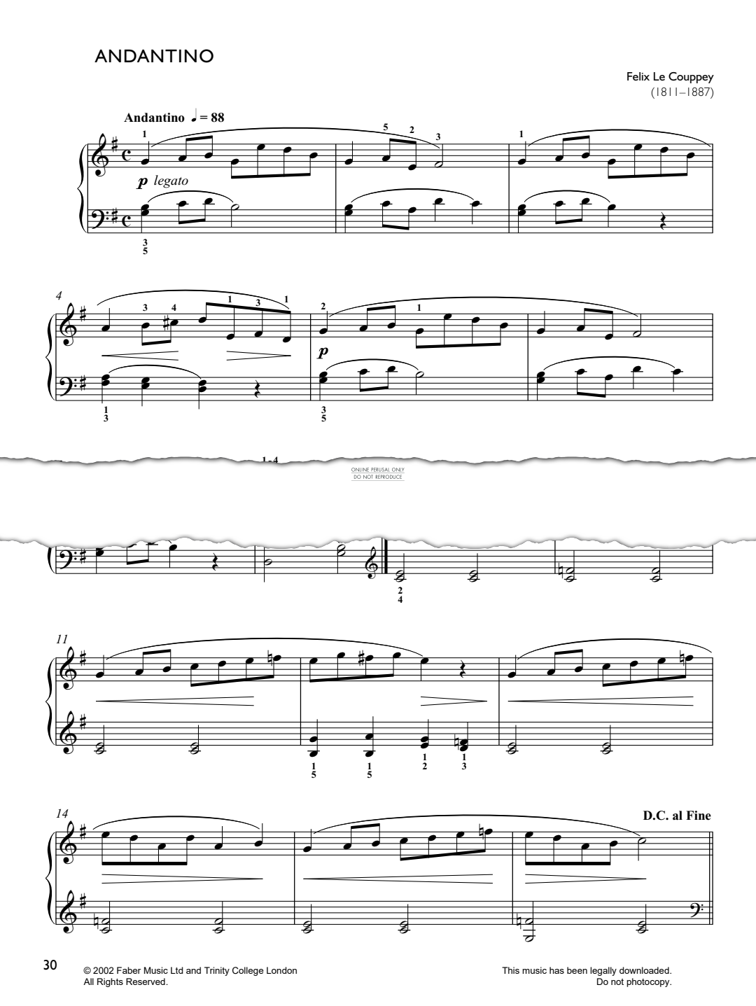 Produktgalerie: Seite 1 von 1 Andantino, Félix Le Couppey, Klavier