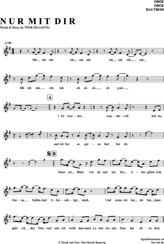 Produktgalerie: Seite 1 von 4 Nur Mit Dir , Braarvig, Thor, (Oboe)