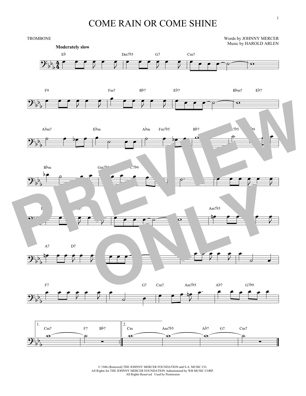 Product gallery: Page 1 of 1 Come Rain Or Come Shine, Harold Arlen