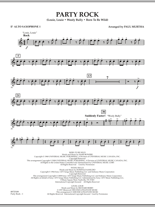 Produktgalerie: Seite 1 von 1 Party Rock - Eb Alto Saxophone 1, Paul Murtha, Ensemble