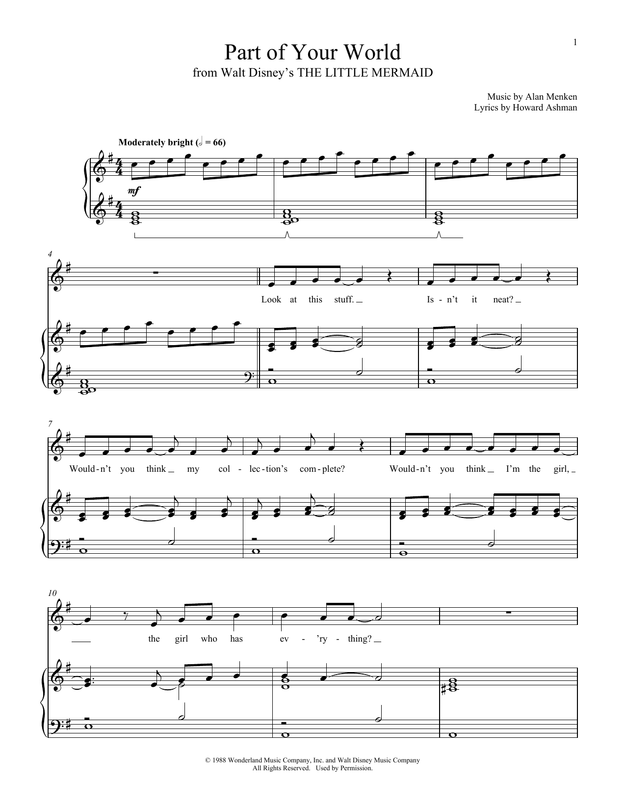 Produktbild zu: Part Of Your World (from The Little Mermaid)