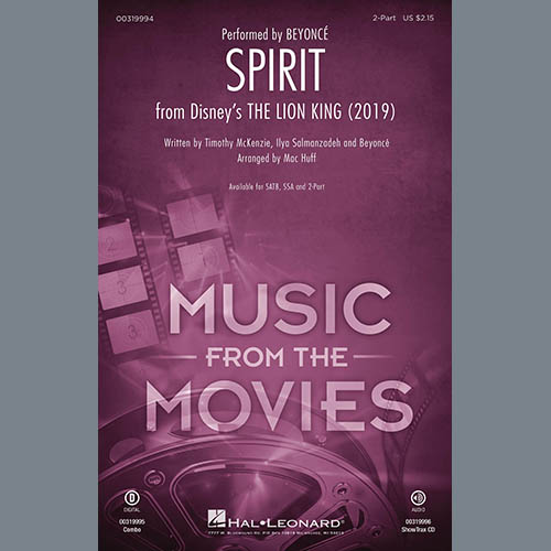 cover: Spirit (from The Lion King 2019) (arr. Mac Huff), Beyonce