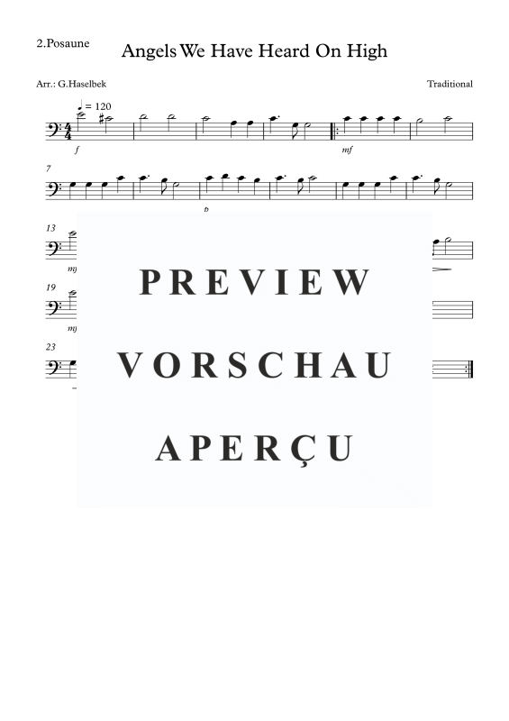 Produktgalerie: Seite 4 von 6 Angels We Have Heard On High, , (Posaunen Quartett)