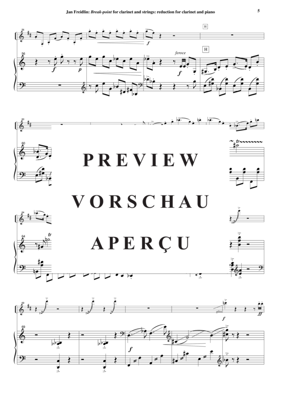 Product gallery: Page 6 of 13 Break-point (Piano Reduction) , ,  (clarinet in Bb + piano)