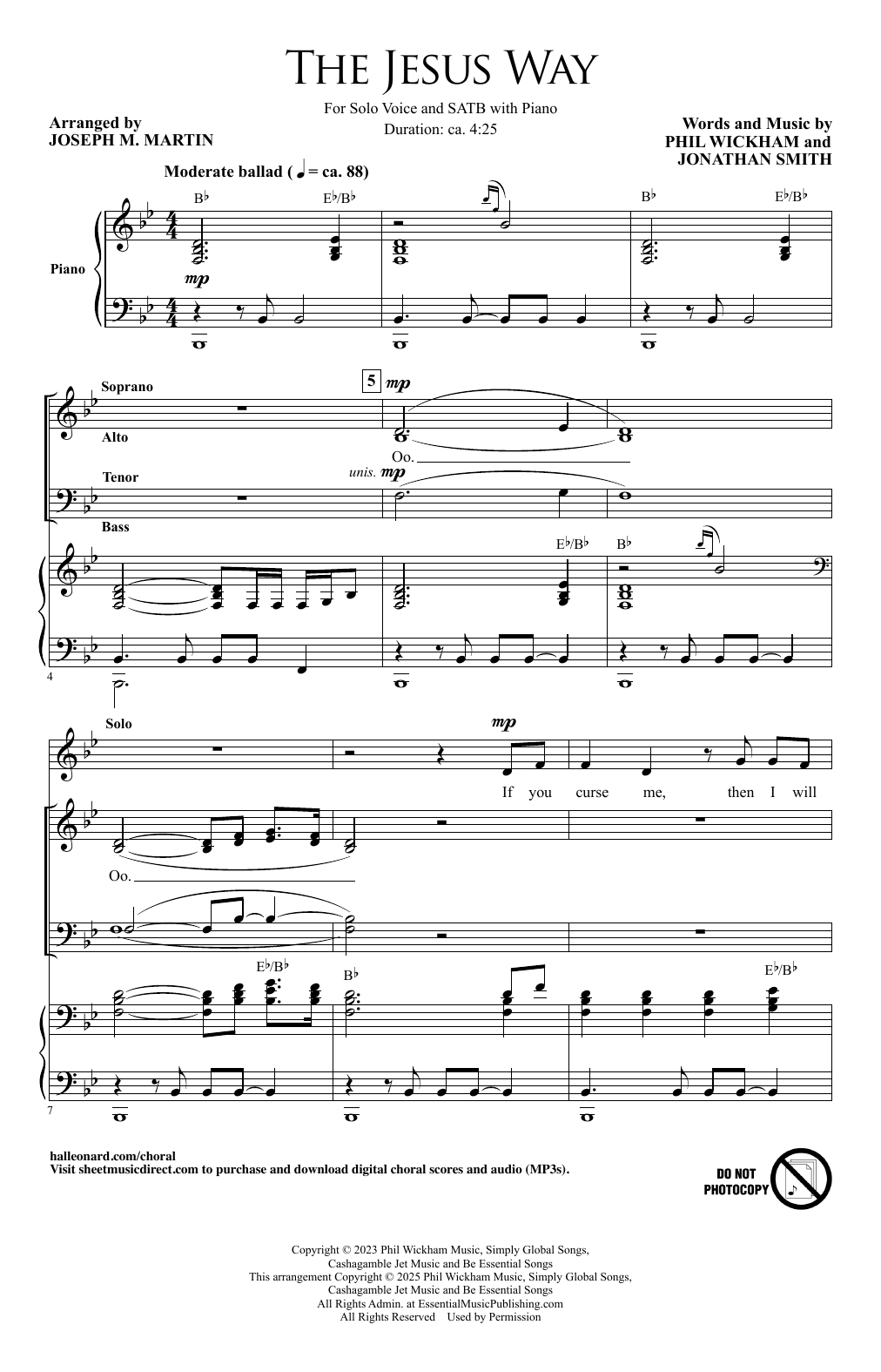 Product picture to: The Jesus Way (arr. Joseph M. Martin)