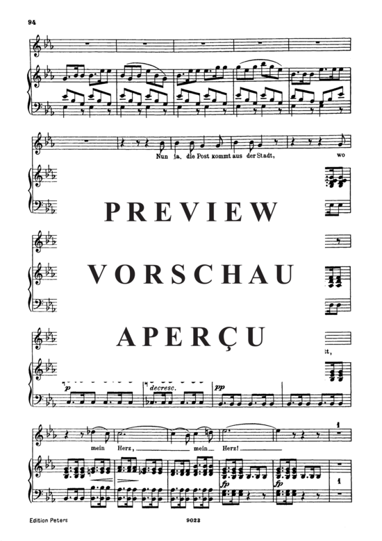 Product gallery: Page 4 of 5 Die Post D.911-13 (Winterreise), , High Voice and Piano