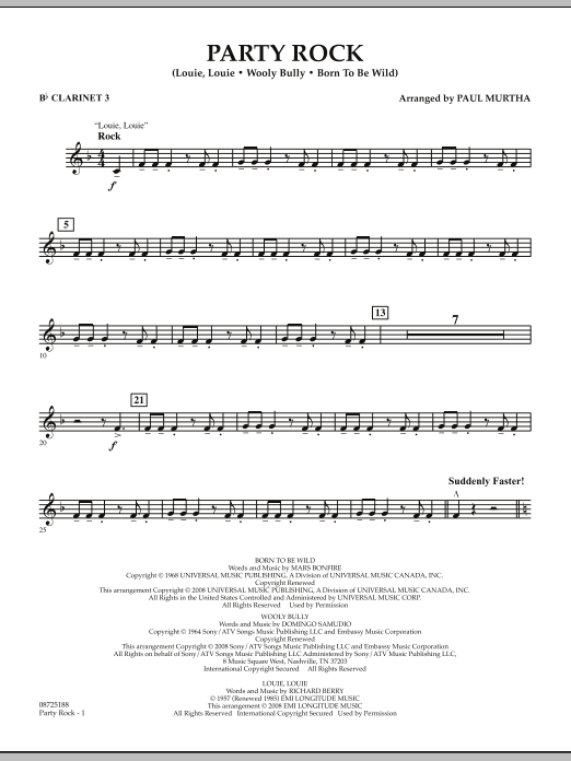 Product picture to: Party Rock - Bb Clarinet 3