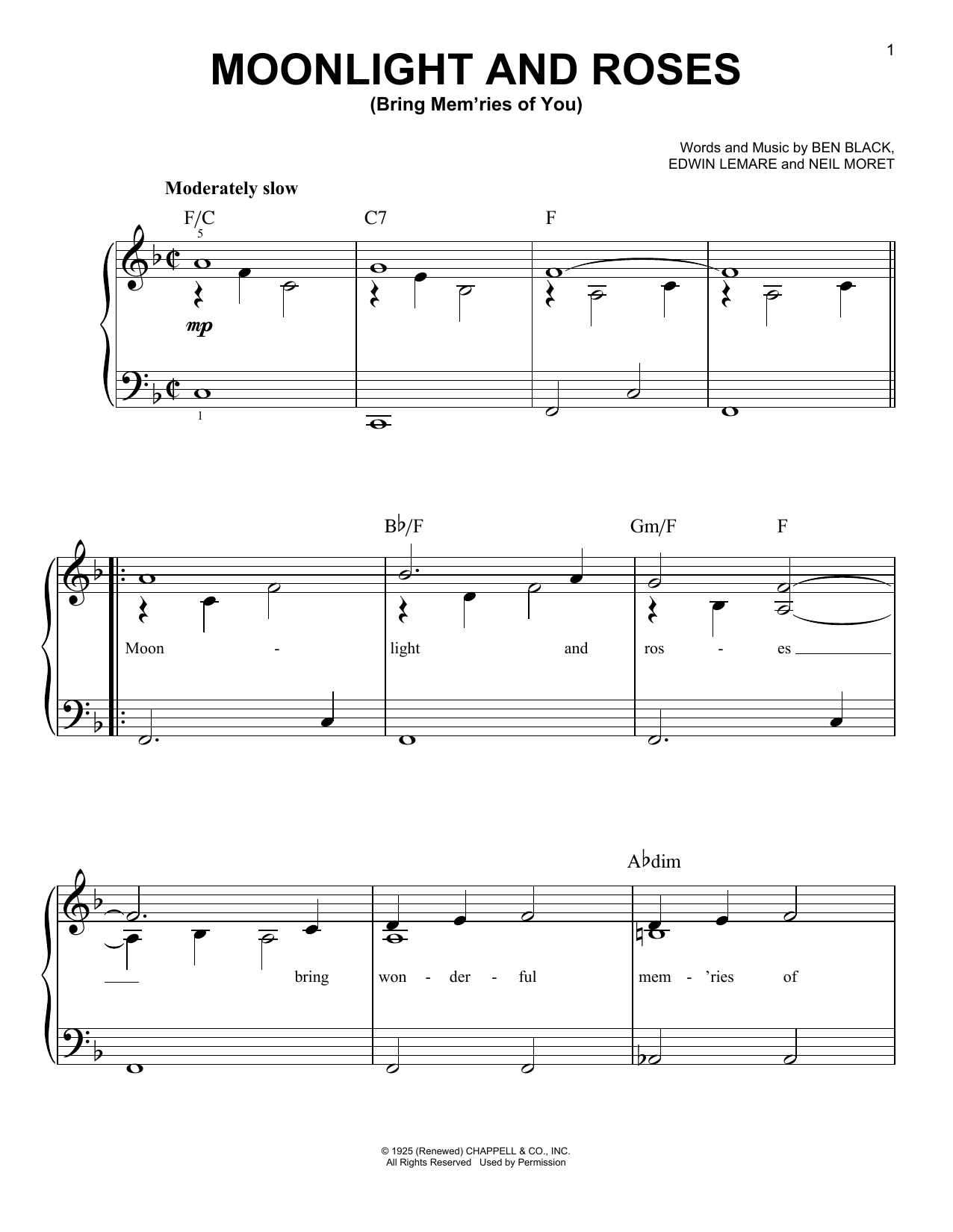 Product gallery: Page 1 of 1 Moonlight And Roses (Bring Mem'ries Of You), Ben Black