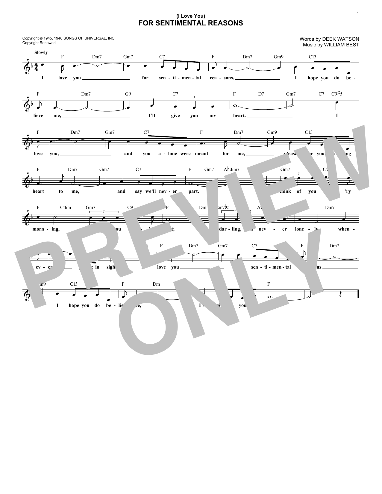 Product gallery: Page 1 of 1 (I Love You) For Sentimental Reasons, King Cole Trio