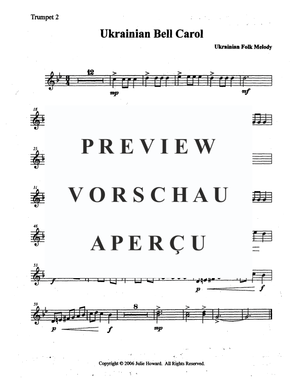 Produktgalerie: Seite 8 von 11 Ukrainisches Glockenlied, , Blechbläser Septett