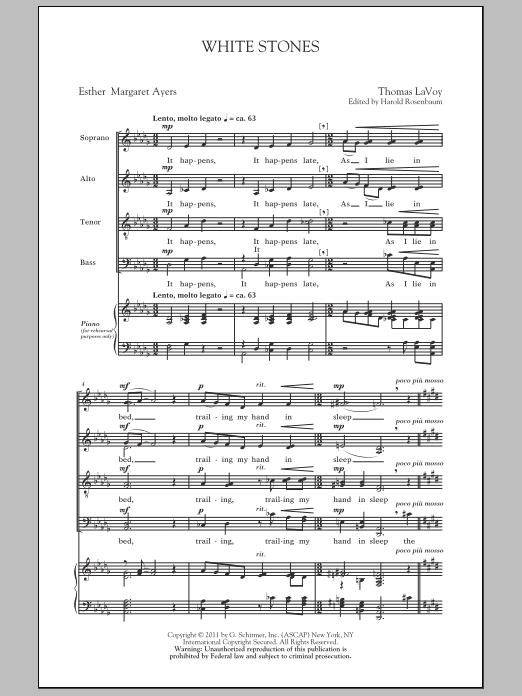 Produktgalerie: Seite 1 von 1 White Stones, Harold Rosenbaum, Chor