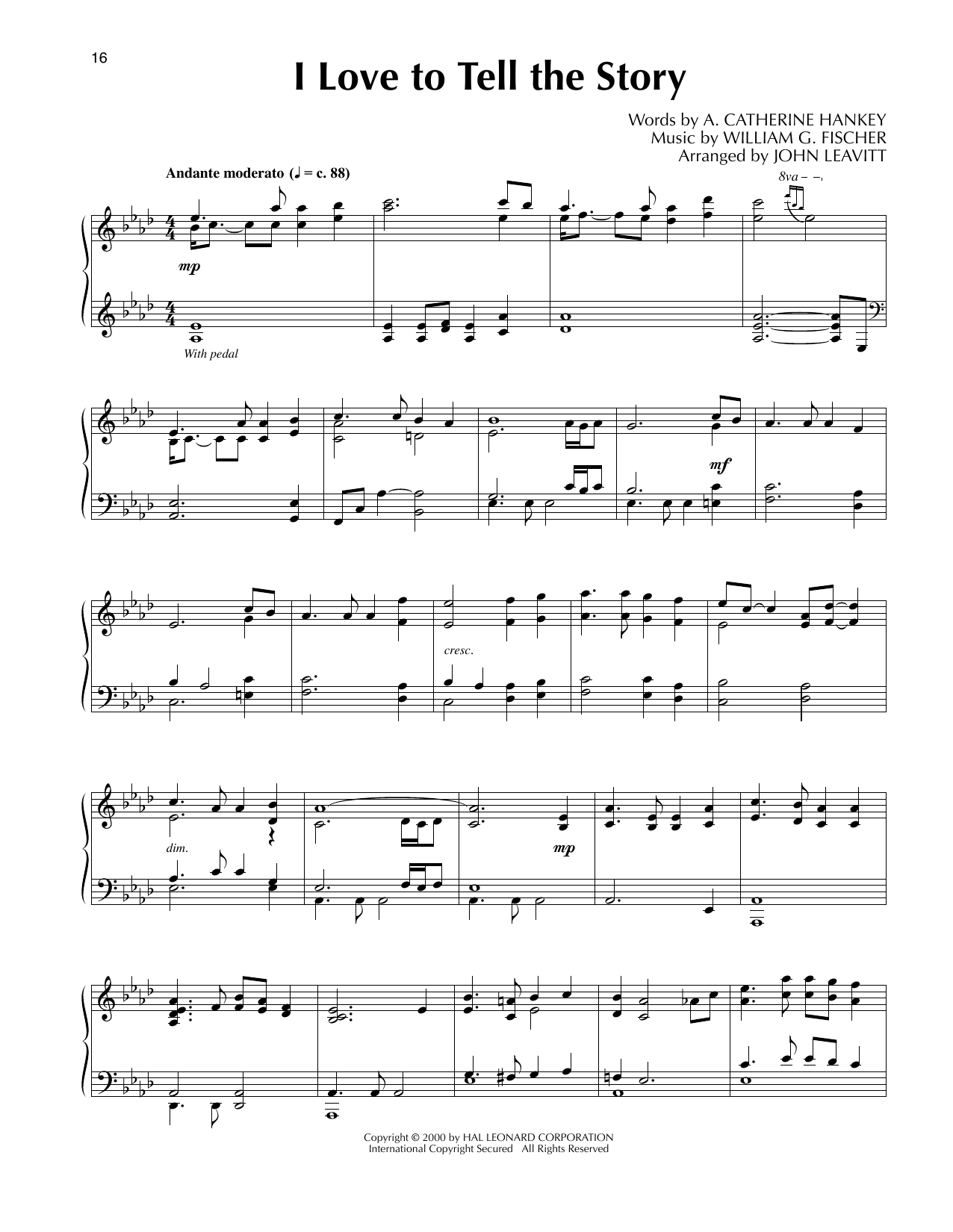 Produktbild zu: I Love To Tell The Story (arr. John Leavitt)