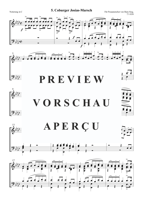 Product gallery: Page 2 of 5 Coburger Josias-Marsch, , Trombone Choir