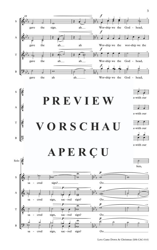Produktgalerie: Seite 6 von 9 Love came down at Christmas, , Sopran Solo und Gemischter Chor SATB divisi