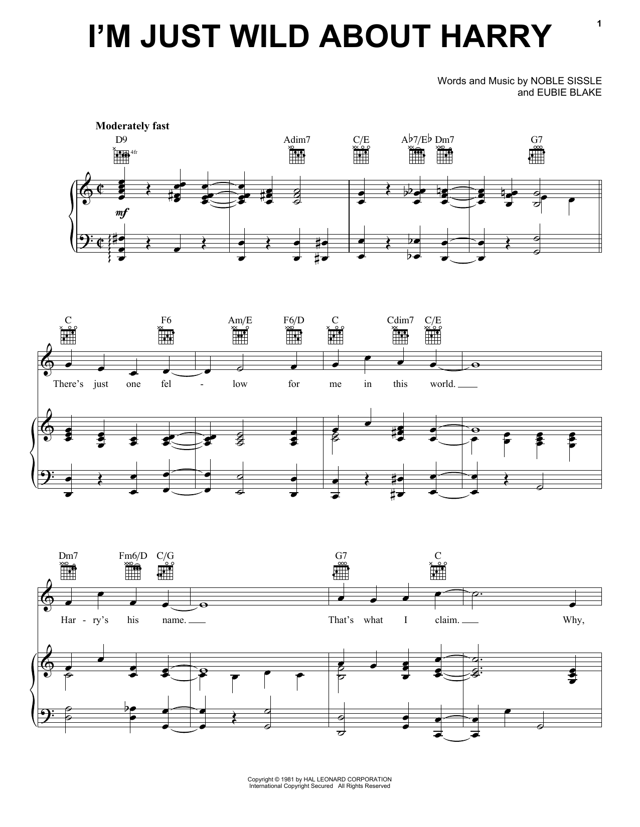 Produktgalerie: Seite 1 von 1 I'm Just Wild About Harry, Judy Garland, Gesang, Gitarre, Klavier