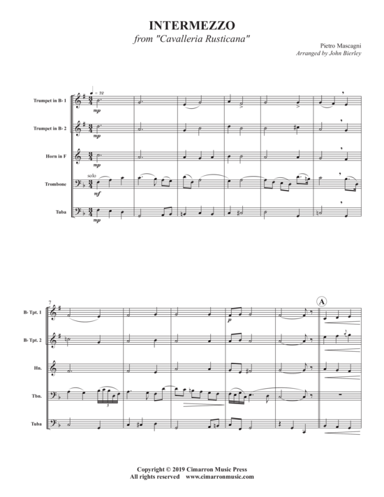 Produktbild zu: Intermezzo Pietro Mascagni