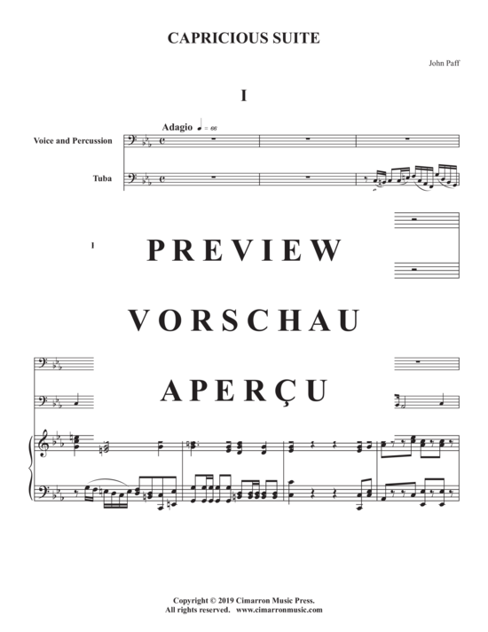 Product gallery: Page 3 of 22 Capricious Suite , , (Tuba, Voice, Percussion + Klavier)