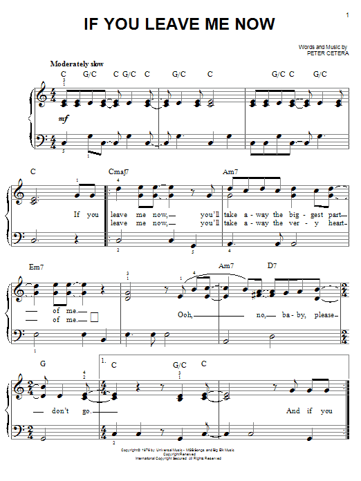 Produktgalerie: Seite 1 von 1 If You Leave Me Now, Chicago, Klavier