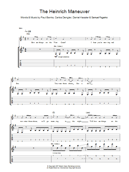 Produktgalerie: Seite 1 von 1 The Heinrich Maneuver, Interpol, Gitarre